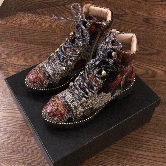 ANTHROPOLOGIE Cecelia NY crosshatch hiker boots - Picture 7 of 10